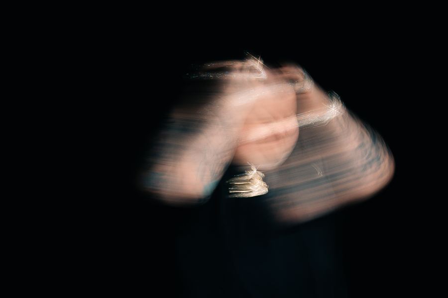 Hand, long exposure