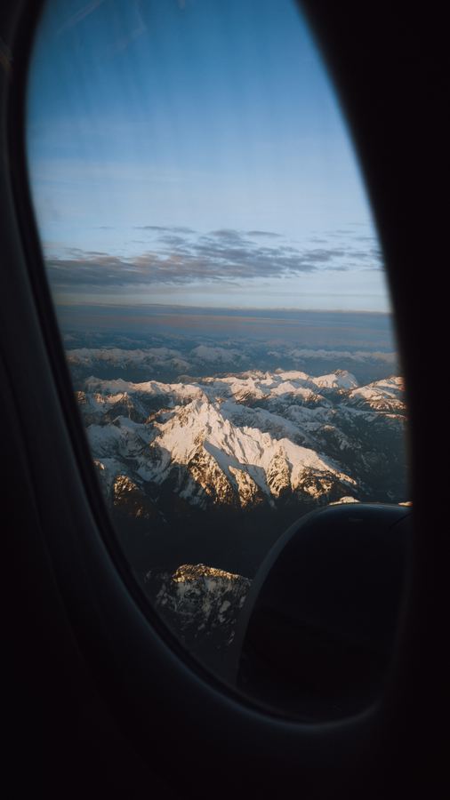 Peaks from the window seat