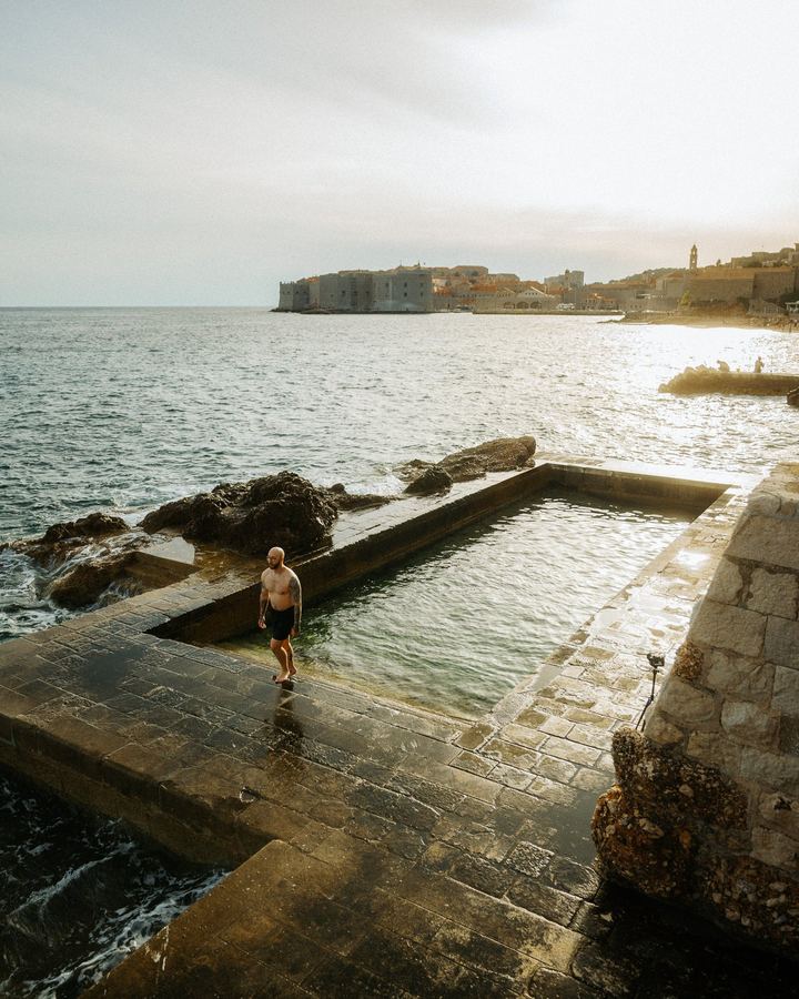 Sea pool at golden hour